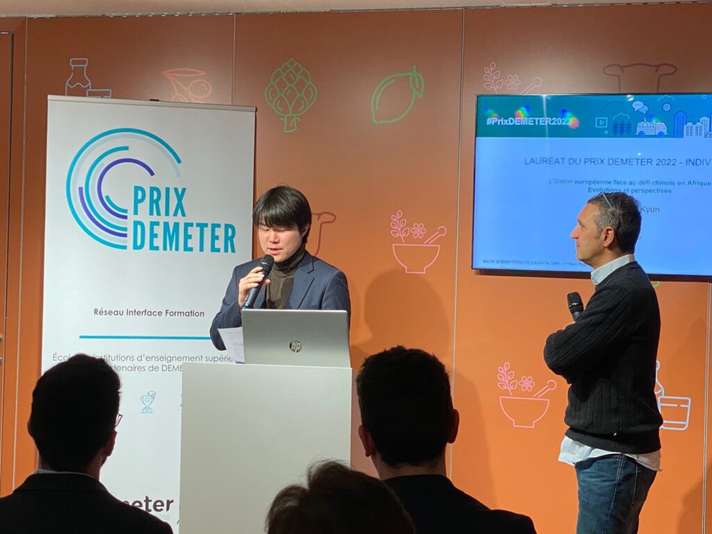 Lim Seong Kyun, lauréat du prix DEMETER 2022 individuel !