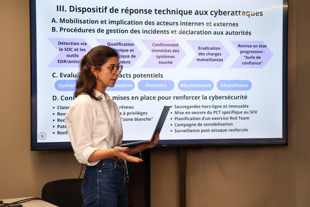 Présentation des missions d’analyse des étudiants de la formation Défense et sécurité