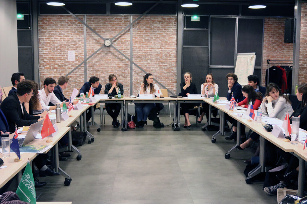 Exercice de simulation de négociation internationale pour les étudiants de 1e année